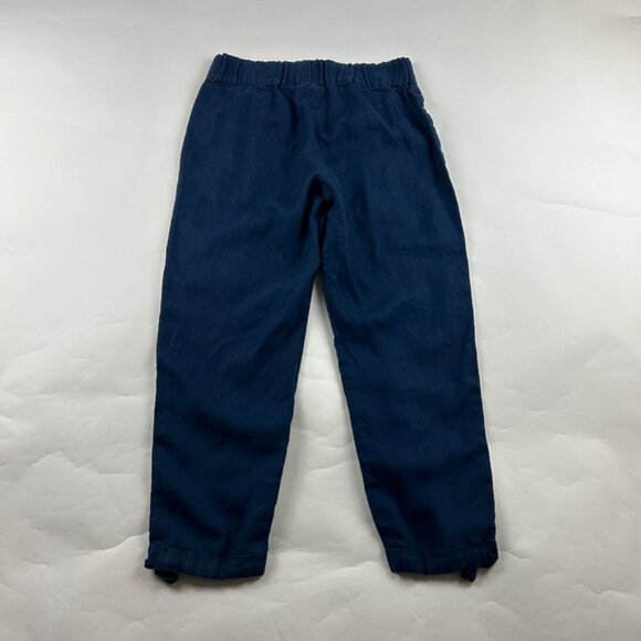 J. Jill Navy Linen High Rise Slim Leg Ankle Pant XS - Picture 5 of 7